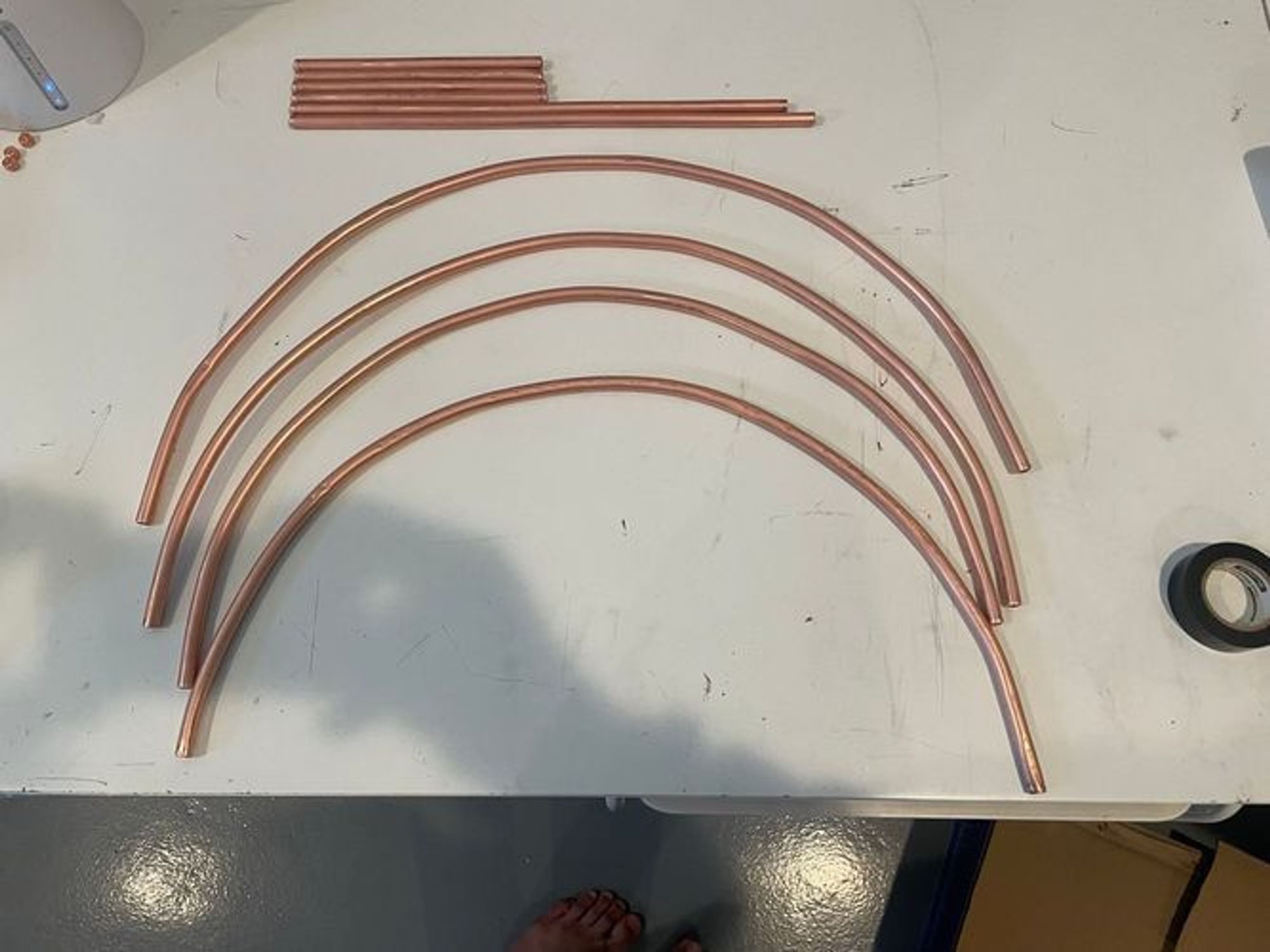 Pipes laid out